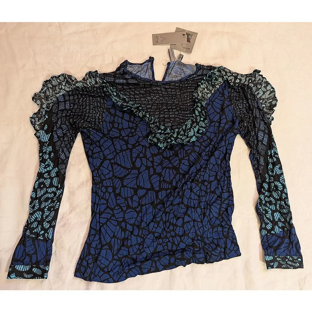 Anthropologie Bl-nk London Ameera Ruffled Top - S - NWT